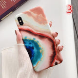 Retro Marble Pattern Soft Phone Case Back Cover - iPhone 11/11 Pro/11 Pro Max/XS Max/XR/XS/X/8 Plus/8/7 Plus/7 - halloladies