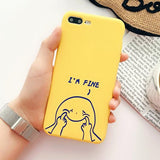 Sad Grimace Solid Color Letters  TPU Phone Case Back Cover for iPhone XS Max/XR/XS/X/8 Plus/8/7 Plus/7/6s Plus/6s/6 Plus/6 - halloladies