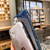 Simple Marble Texture Starry Sky Phone Case Back Cover - iPhone 11 Pro Max/11 Pro/11/XS Max/XR/XS/X/8 Plus/8/7 Plus/7 - halloladies
