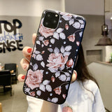 Cute 3D Emboss Rose Flower Patterned Phone Case Back Cover - iPhone 11 Pro Max/11 Pro/11/XS Max/XR/XS/X/8 Plus/8/7 Plus/7 - halloladies