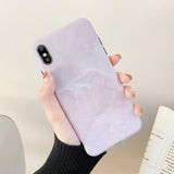 Simple Marble Soft IMD Phone Case Back Cover for iPhone 12 Pro Max/12 Pro/12/12 Mini/SE/11 Pro Max/11 Pro/11/XS Max/XR/XS/X/8 Plus/8 - halloladies