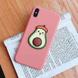 Cartoon Cute Avocado Phone Case Back Cover - iPhone 11 Pro Max/11 Pro/11/XS Max/XR/XS/X/8 Plus/8/7 Plus/7 - halloladies