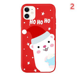 Candy Color Cartoon Christmas Phone Case Back Cover - iPhone 11/11 Pro/11 Pro Max/XS Max/XR/XS/X/8 Plus/8/7 Plus/7 - halloladies