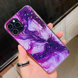 Glitter Moon Star Marble Stone Sparkle Phone Case Back Cover for iPhone 11/11 Pro/11 Pro Max/XS Max/XR/XS/X/8 Plus/8/7 Plus/7 - halloladies