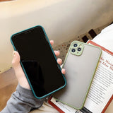 Simple Contrat Candy Color Matte Hard Phone Case Back Cover for iPhone 11/11 Pro/11 Pro Max/XS Max/XR/XS/X/8 Plus/8/7 Plus/7 - halloladies