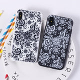 Lace Floral Paisley Henna Mandala Soft TPU Phone Case Back Cover for iPhone 11 Pro Max/11 Pro/11/XS Max/XR/XS/X/8 Plus/8/7 Plus/7 - halloladies