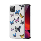 Simple Cute Butterfly Patterned Transparent Soft Phone Case Back Cover - iPhone 11/11 Pro/11 Pro Max/XS Max/XR/XS/X/8 Plus/8/7 Plus/7 - halloladies