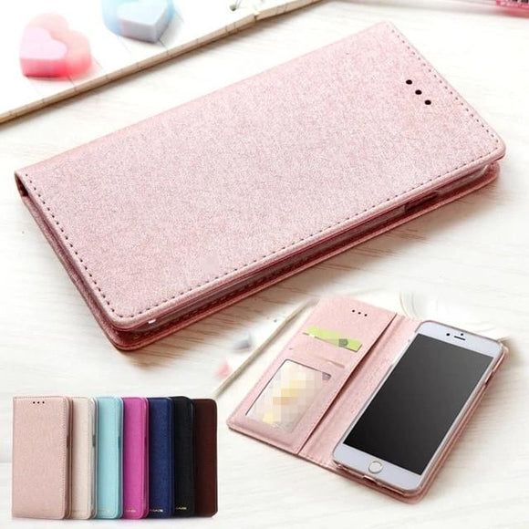 Leather Wallet Magnet Card Holder Flip Soft TPU Glitter Phone Case Back Cover - iPhone 12 Pro Max/12 Pro/12/12 Mini/SE/11 Pro Max/11 Pro/11/XS Max/XR/XS/X/8 Plus/8 - halloladies