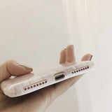Simple Marble Brush Pink Phone Case Back Cover - iPhone 11 Pro Max/11 Pro/11/XS Max/XR/XS/X/8 Plus/8/7 Plus/7 - halloladies