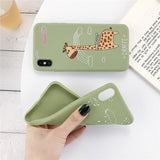 Cartoon Cute Animal Dinosaur Rabbit Soft Phone Case Back Cover for iPhone 12/12pro/12pro max/12mini/11/11 Pro/11 Pro Max/XS Max/XR/XS/X/8 Plus/8/7 Plus/7 - halloladies
