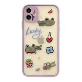 Cartoon Cute Crocodile Soft Phone Case Back Cover for iPhone 12 Pro Max/12 Pro/12/12 Mini/SE/11 Pro Max/11 Pro/11/XS Max/XR/XS/X/8 Plus/8 - halloladies
