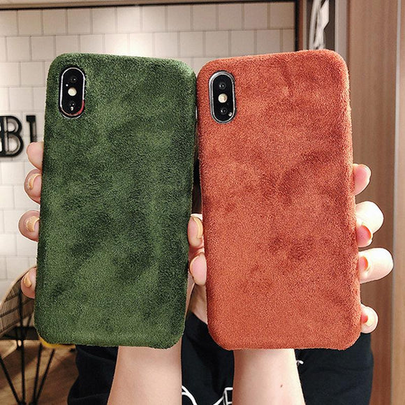 Soft Plush Phone Case Back Cover - iPhone 12 Pro Max/12 Pro/12/12 Mini/SE/11 Pro Max/11 Pro/11/XS Max/XR/XS/X/8 Plus/8 - halloladies