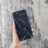 Shockproof Marble Pattern Soft Phone Case Back Cover - iPhone 11/11 Pro/11 Pro Max/XS Max/XR/XS/X/8 Plus/8/7 Plus/7 - halloladies