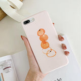 Simple Painting Orange Soft Phone Case Back Cover - iPhone 11/11 Pro/11 Pro Max/XS Max/XR/XS/X/8 Plus/8/7 Plus/7 - halloladies