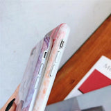 Glossy Marble Soft TPU Phone Case Back Cover for iPhone XS Max/XR/XS/X/8 Plus/8/7 Plus/7/6s Plus/6s/6 Plus/6 - halloladies