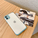 Simple Contrast Color Soft Phone Case Back Cover for iPhone 12 Pro Max/12 Pro/12/12 Mini/SE/11 Pro Max/11 Pro/11/XS Max/XR/XS/X/8 Plus/8 - halloladies