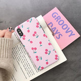 Cute Cherry Soft TPU Phone Case Back Cover for iPhone 11 Pro Max/11 Pro/11/XS Max/XR/XS/X/8 Plus/8/7 Plus/7/6s Plus/6s/6 Plus/6 - halloladies