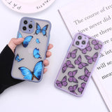 Cute 3D Relif Butterfly iPhone Case for iPhone 12 Pro Max/12 Pro/12/12 Mini/SE/11 Pro Max/11 Pro/11/XS Max/XR/XS/X/8 Plus/8