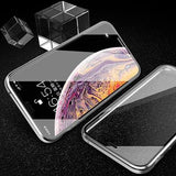 Front +Back 360 Magnetic Adsorption Metal Glass Clear Phone Case Back Cover for iPhone 11/11 Pro/11 Pro Max/XS Max/XR/XS/X/8 Plus/8/7 Plus/7 - halloladies