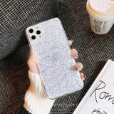 Glitter Powder Soft Phone Case Back Cover - iPhone 12 Pro Max/12 Pro/12/12 Mini/SE/11 Pro Max/11 Pro/11/XS Max/XR/XS/X/8 Plus/8 - halloladies