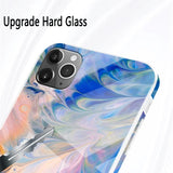 Color Edge Glossy Tempered Glass Phone Case Back Cover for iPhone 11 Pro Max/11 Pro/11/XS Max/XR/XS/X/8 Plus/8 - halloladies