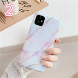 Matte Marble Phone Case Back Cover - iPhone 12 Pro Max/12 Pro/12/12 Mini/SE/11 Pro Max/11 Pro/11/XS Max/XR/XS/X/8 Plus/8 - halloladies