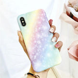 Fashion Soft Candy Color Gradient Rainbow Phone Case Back Cover - iPhone 11 Pro Max/11 Pro/11/XS Max/XR/XS/X/8 Plus/8/7 Plus/7 - halloladies