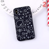 Outer Space Planet Stars Moon Spaceship Soft Matte Phone Case Back Cover - iPhone 11/11 Pro/11 Pro Max/XS Max/XR/XS/X/8 Plus/8/7 Plus/7 - halloladies
