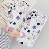 Cartoon Dot Planet Star Phone Case Back Cover - iPhone 12/12pro/12pro max/12mini/11 Pro Max/11 Pro/11/XS Max/XR/XS/X/8 Plus/8/7 Plus/7 - halloladies