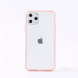 Candy Color Edge Matte Transparent Hard Acrylic Phone Case Back Cover for iPhone 12 Pro Max/12 Pro/12/12 Mini/SE/11 Pro Max/11 Pro/11/XS Max/XR/XS/X/8 Plus/8 - halloladies