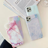 Fashion Smooth Granite Marble Texture Phone Case Back Cover for iPhone 11/11 Pro/11 Pro Max/XS Max/XR/XS/X/8 Plus/8/7 Plus/7 - halloladies