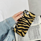 Leopard Tiger Print Fur Phone Case Back Cover for iPhone 11/11 Pro/11 Pro Max/XS Max/XR/XS/X/8 Plus/8/7 Plus/7 - halloladies
