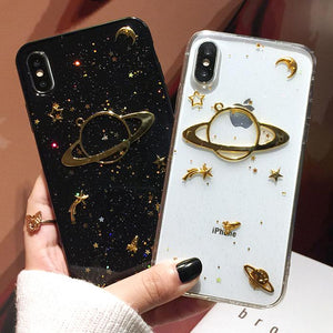 Luxury 3D Universe Starry Sky Phone Case Back Cover - iPhone 11 Pro Max/11 Pro/11/XS Max/XR/XS/X/8 Plus/8/7 Plus/7 - halloladies