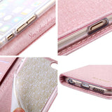 Leather Wallet Magnet Card Holder Flip Soft TPU Glitter Phone Case Back Cover - iPhone 12 Pro Max/12 Pro/12/12 Mini/SE/11 Pro Max/11 Pro/11/XS Max/XR/XS/X/8 Plus/8 - halloladies