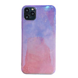 Blu-ray Glitter Glossy Purple Sky Soft Phone Case Back Cover - iPhone 12 Pro Max/12 Pro/12/12 Mini/SE/11 Pro Max/11 Pro/11/XS Max/XR/XS/X/8 Plus/8 - halloladies