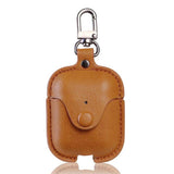 Solid Color Leather Key Chain Wireless Bluetooth Earphone Cases -Airpods Pro - halloladies