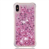 Glitter Liquid Quicksands Shock Absorb TPU Phone Case Back Cover for iPhone XS Max/XR/XS/X/8 Plus/8/7 Plus/7/6s Plus/6s/6 Plus/6 - halloladies