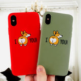 Candy Color Cute Corgi Dog Phone Case Back Cover for iPhone 11/11 Pro/11 Pro Max/XS Max/XR/XS/X/8 Plus/8/7 Plus/7 - halloladies