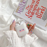 Cute Smile Blusher Face with Cartoon Decorations Airpods Case Wireless Bluetooth Earphone Cases for Airpods - halloladies