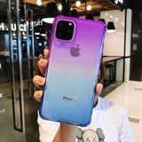 Gradient Color Shockproof Edge Soft TPU Phone Case Back Cover - iPhone 12 Pro Max/12 Pro/12/12 Mini/SE/11 Pro Max/11 Pro/11/XS Max/XR/XS/X/8 Plus/8 - halloladies
