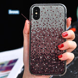 Shiny Gradient Diamond Phone Case Back Cover - iPhone 11 Pro Max/11 Pro/11/XS Max/XR/XS/X/8 Plus/8/7 Plus/7/6s Plus/6s/6 Plus/6 - halloladies