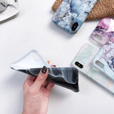 Glossy Artistic Marble Phone Case Back Cover - iPhone 11/11 Pro/11 Pro Max/XS Max/XR/XS/X/8 Plus/8/7 Plus/7 - halloladies