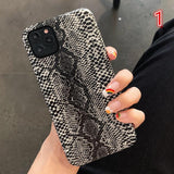 Retro Snake Skin Phone Case Back Cover for iPhone 11 Pro Max/11 Pro/11/XS Max/XR/XS/X/8 Plus/8/7 Plus/7 - halloladies