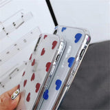 Love Heart Clear Soft TPU Phone Case Back Cover for iPhone 11/11 Pro/11 Pro Max/XS Max/XR/XS/X/8 Plus/8/7 Plus/7 - halloladies