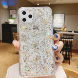 Simple Glitter Colorful Foil Soft TPU Phone Case Back Cover for iPhone 11 Pro Max/11 Pro/11/XS Max/XR/XS/X/8 Plus/8/7 Plus/7 - halloladies