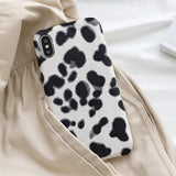 Retrro Furry Leopard Phone Case Back Cover for iPhone 11 Pro Max/11 Pro/11/XS Max/XR/XS/X/8 Plus/8/7 Plus/7 - halloladies