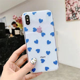 Love Heart Clear Soft TPU Phone Case Back Cover for iPhone 11/11 Pro/11 Pro Max/XS Max/XR/XS/X/8 Plus/8/7 Plus/7 - halloladies