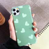 Creative Love Heart Couple Soft Silicone Phone Case Back Cover for iPhone 11 Pro Max/11 Pro/11/XS Max/XR/XS/X/8 Plus/8/7 Plus/7 - halloladies