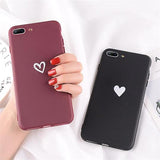 Lovely Love Heart Pattern Soft TPU Phone Case Back Cover for iPhone XS Max/XR/XS/X/8 Plus/8/7 Plus/7/6s Plus/6s/6 Plus/6 - halloladies