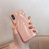 Crystal Plating Mirror Phone Case Back Cover for iPhone 11 Pro Max/11 Pro/11/XS Max/XR/XS/X/8 Plus/8/7 Plus/7 - halloladies